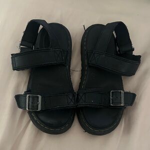 Dr. Martens Kids Black Strap Sandals